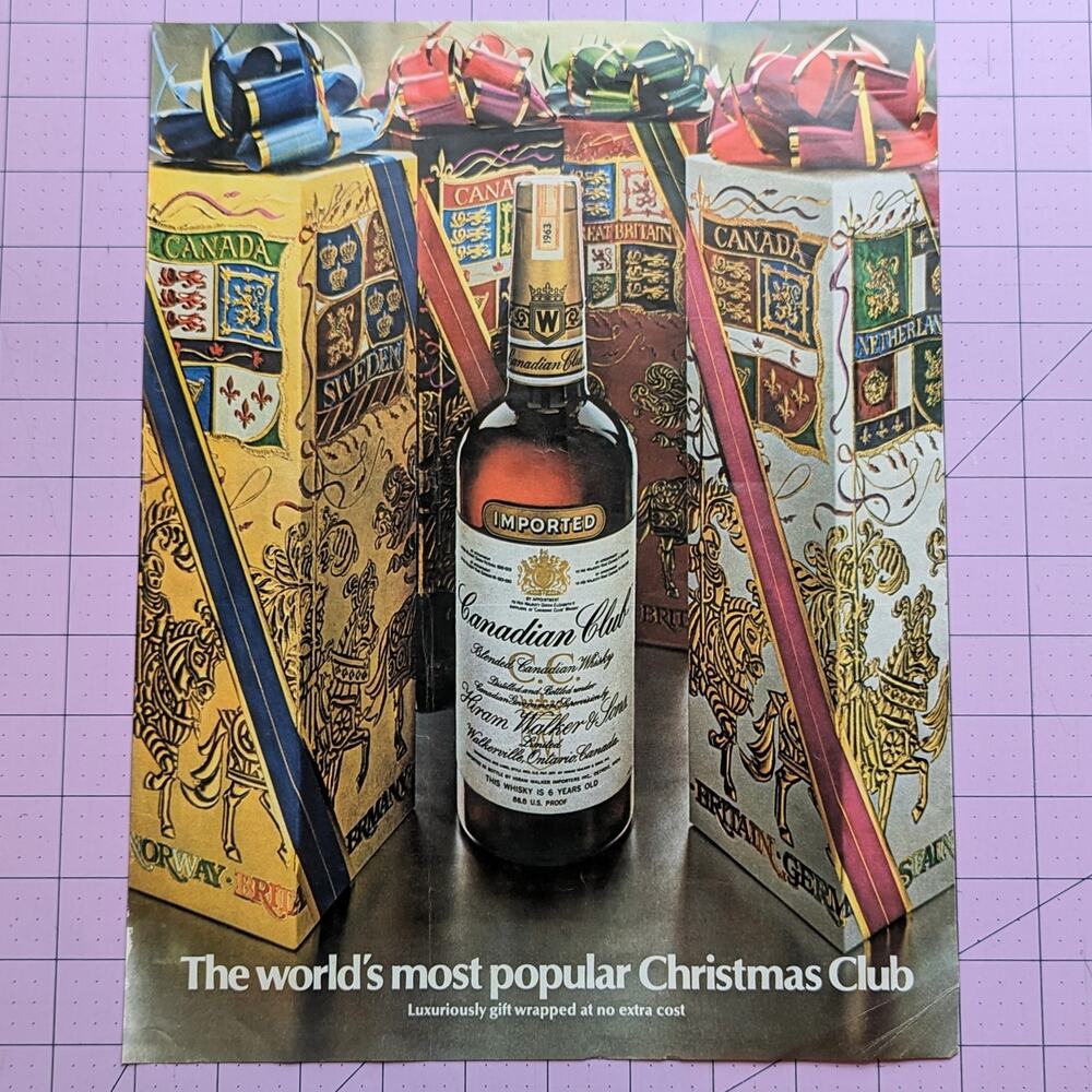 Vintage Print Ad 1969 Canadian Club Whiskey